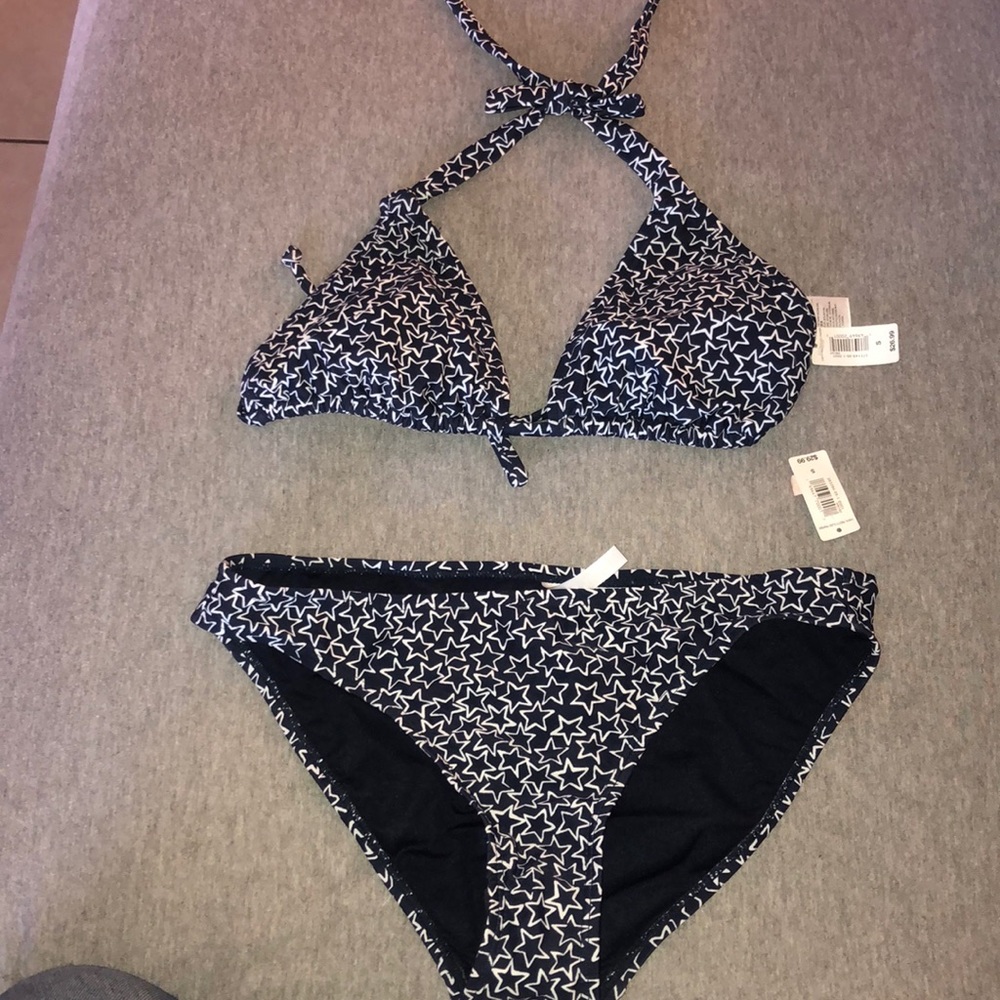 Star navy bathing suit